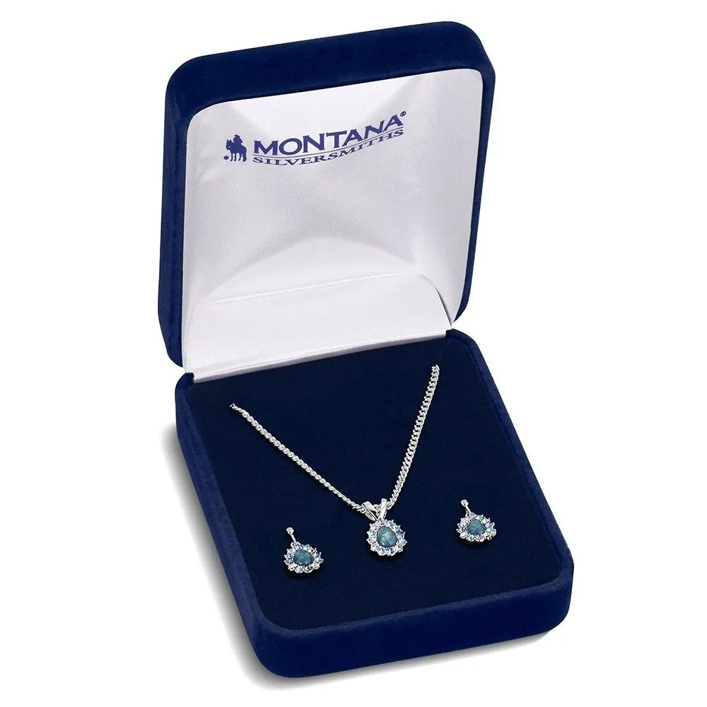 Women's Montana Silversmiths Northern Glow Opal Jewelry Set JS6537