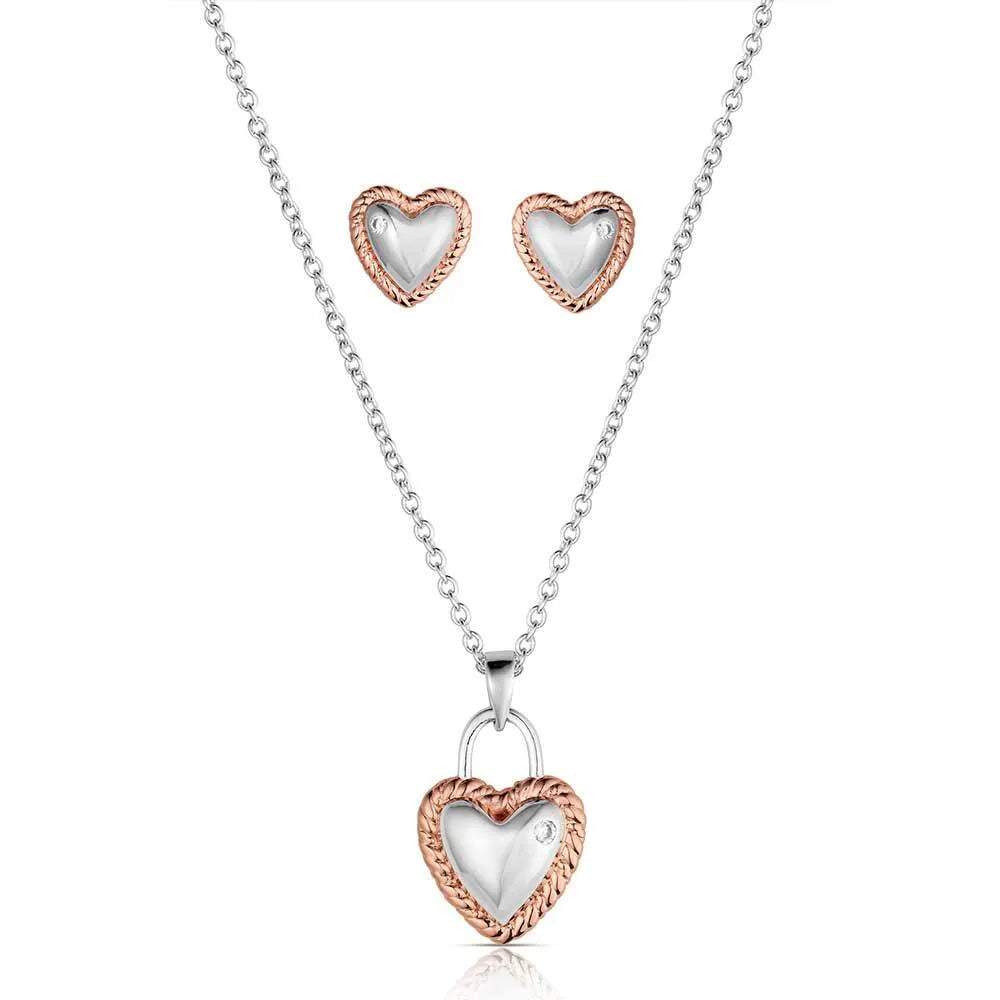 Women's Montana Silversmiths Love You Lots Heart Jewelry Set JS6545