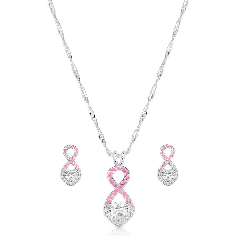 Montana Silversmiths Women's Tough Enough To Wear Pink Love Jewelry Set JS6595TWP