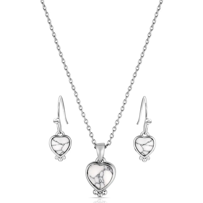 Montana Silversmiths Women's Snowcapped Heart Jewelry Set JS6615