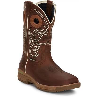 Men's Justin Nitread 11" Waterproof Nano Toe Boot CR3201 - Crazy House Western Wear