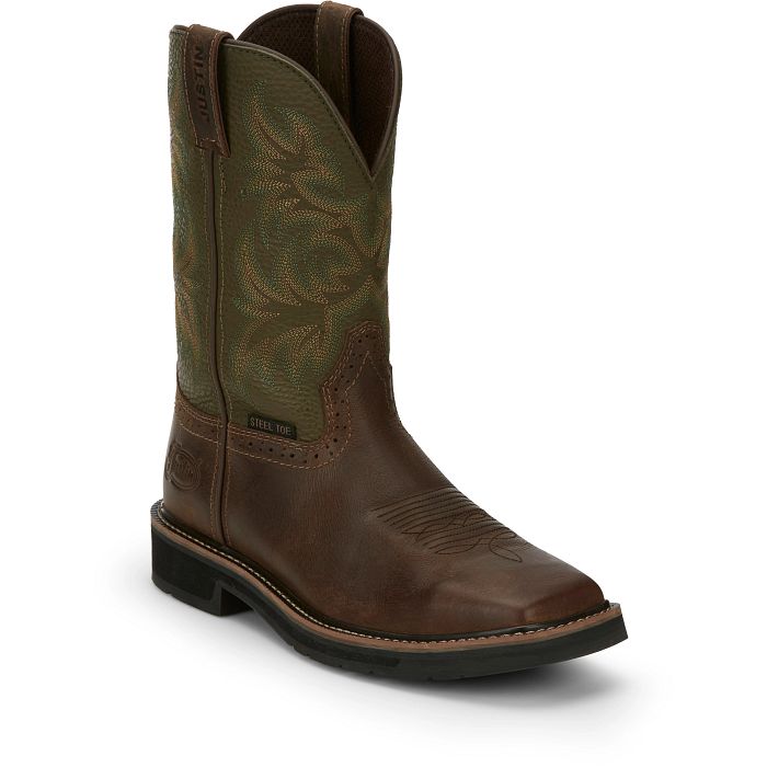 Men's Justin Driller 11" Work Boot SE4687 - Crazy House Western Wear