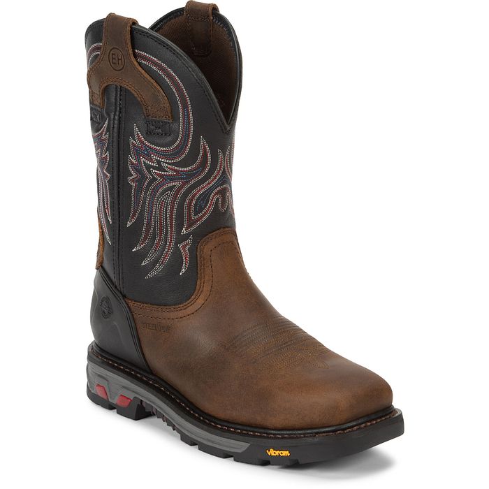 Men's Justin Tanker 11" Steel Toe WK2104 - Crazy House Western Wear