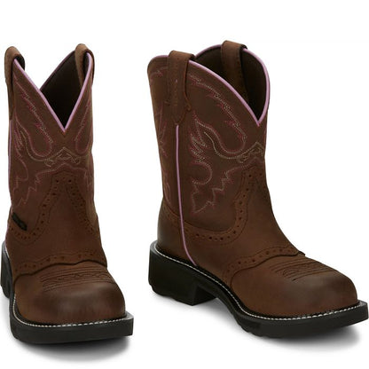 Women's Justin Wanette 8" Waterproof Steel Toe Boot GY9980 - Crazy House Western Wear
