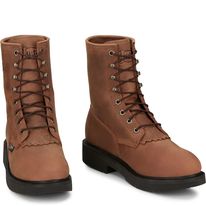 Men's Justin Livestock 11" Steel Toe Lace-Up OW764 - Crazy House Western Wear