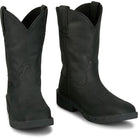 Men's Justin 11" Waterproof Steel Toe Black Boots PD4065