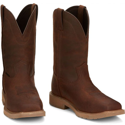 Men's Justin Buster 11" Waterproof Steel Toe Boot SE3101 - Crazy House Western Wear