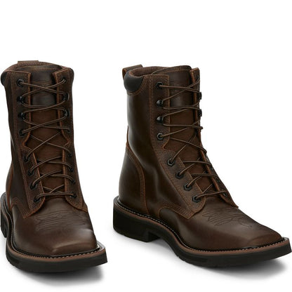 Men's Justin Pulley 8" Work Boot SE681 - Crazy House Western Wear