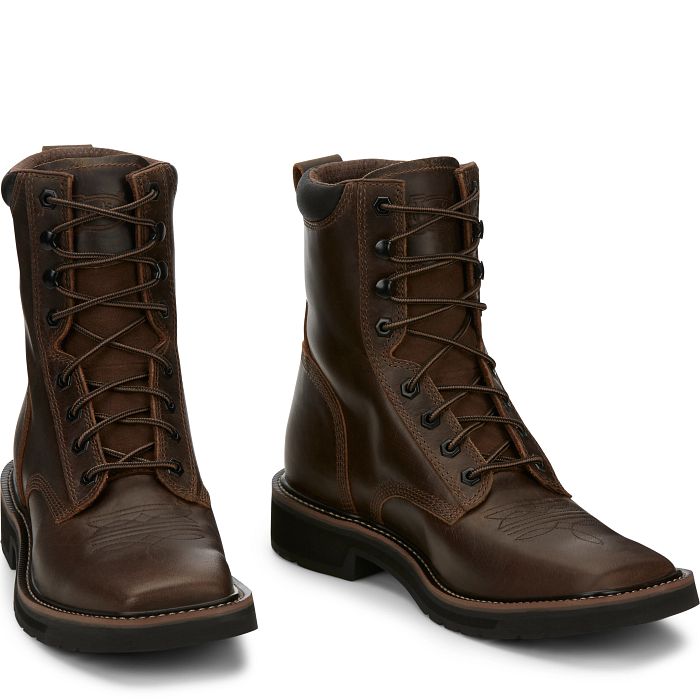 Men's Justin Pulley 8" Work Boot SE681 - Crazy House Western Wear