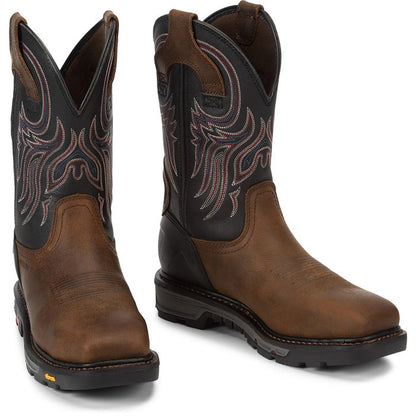 Men's Justin Tanker 11" Steel Toe WK2104 - Crazy House Western Wear