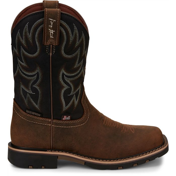 Men's Justin Fireman 11" Waterproof Work Boot GR9062 - Crazy House Western Wear