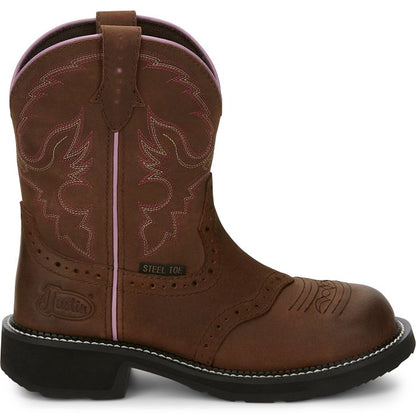 Women's Justin Wanette 8" Waterproof Steel Toe Boot GY9980 - Crazy House Western Wear