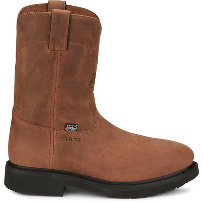 Men's Justin Round-Up 10" Steel Toe Boot OW4764 - Crazy House Western Wear
