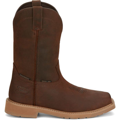 Men's Justin Buster 11" Waterproof Steel Toe Boot SE3101 - Crazy House Western Wear