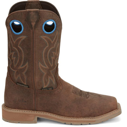 Men's Justin All Around 11" Waterproof Steel Toe Boot SE3115 - Crazy House Western Wear