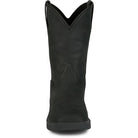 Men's Justin 11" Waterproof Steel Toe Black Boots PD4065