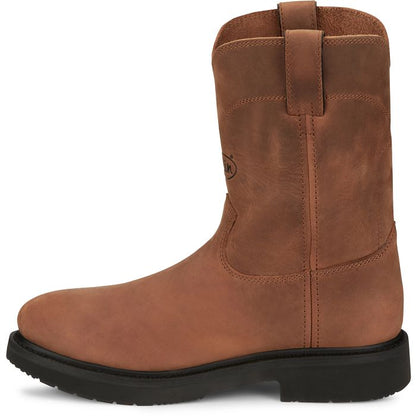 Men's Justin Round-Up 10" Steel Toe Boot OW4764 - Crazy House Western Wear