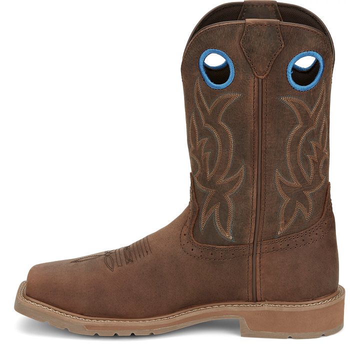 Men's Justin All Around 11" Waterproof Steel Toe Boot SE3115 - Crazy House Western Wear