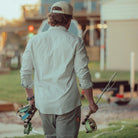 Men's Poncho "The Johnson City" Long Sleeve Button Down Shirt 