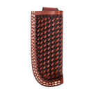 Cowboy Chrome Cognac Brown Basket Weave Sheath K216