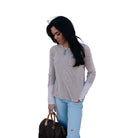 Women's TwoFly Taupe Higher Class Basic Sweater 