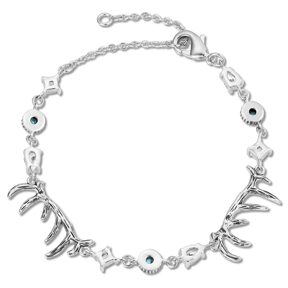 Montana Silversmiths Women's Rocky Mountain Finds Turquoise Bracelet KTBC6591B