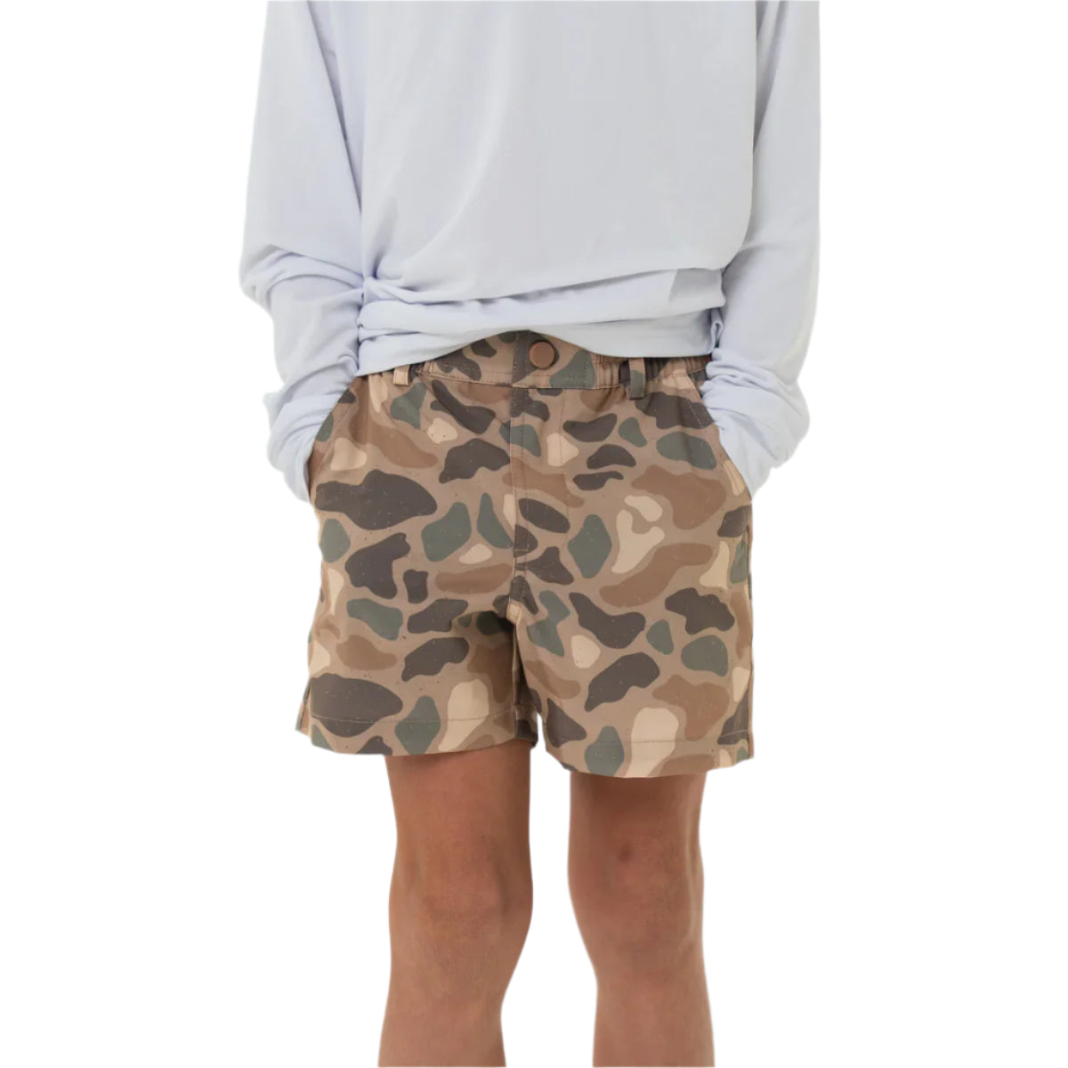 Kids burlebo camo shorts