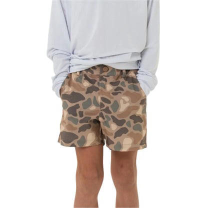 Boy's Burlebo Everyday Short - Pintail Camo - Brown Pocket Y-ES-PTC - Crazy House Western Wear
