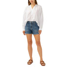 Women's Silver High Rise Utility Shorts L28545ADM392 - Crazy House Western Wear