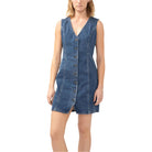 Women's Silver Denim Mini Dress L32140SIA301 - Crazy House Western Wear