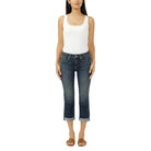 Women's Silver Jeans Dreamscape Suki Mid Rise Americana Luxe Stretch Capri L43916CVS404