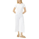 Women's Silver Jeans White Suki Mid Rise Cropped Wide Leg Luxe Stretch Jeans L43982WVS658