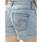 Women's Silver Boogie Boyfriend Mid Rise Shorts L53208ECF215