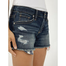 Women's Silver Jeans Boyfriend Mid Rise Americana Luxe Stretch Shorts L53225CVS401