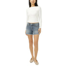 Women's Silver Jeans Horizon Suki Mid Rise Americana Luxe Stretch Shorts L53946CVS334