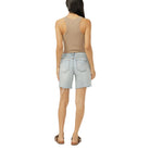 Women's Silver Palma Suki Mid Rise Long Shorts L53971ADM121
