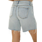 Women's Silver Palma Suki Mid Rise Long Shorts L53971ADM121