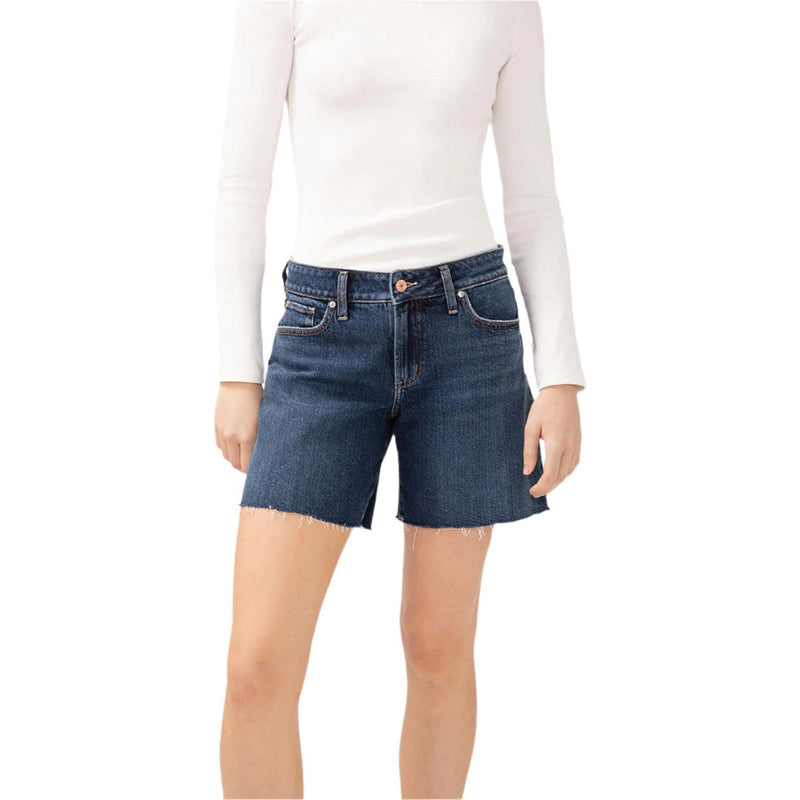 Women's Silver Suki Mid Rise Long Shorts L53971ADM362 - Crazy House Western Wear