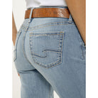 Women's Silver Odessa Suki Mid Rise Trouser Leg Jeans L93504LFO218