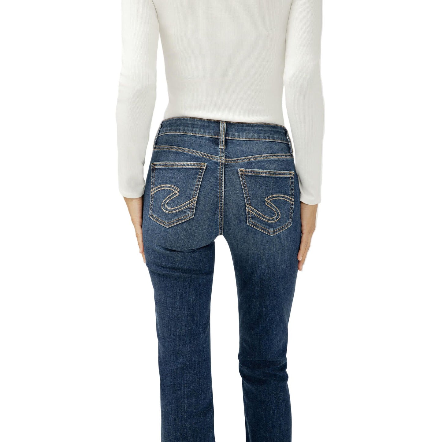 Women's Silver Suki Mid Rise Bootcut Jeans L93719SIA359