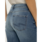 Women's Silver Synth Suki Mid Rise Wide Leg Jeans L93905ADM333