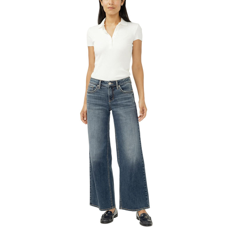 Suki Mid Rise Wide Leg Jeans