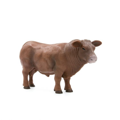 Brown cow figurine on a white background