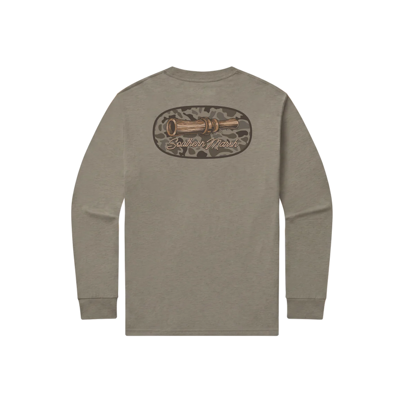 Southern Marsh Stonewall Olive Long Sleeve Duck Hotline Tee LHOT-SWO