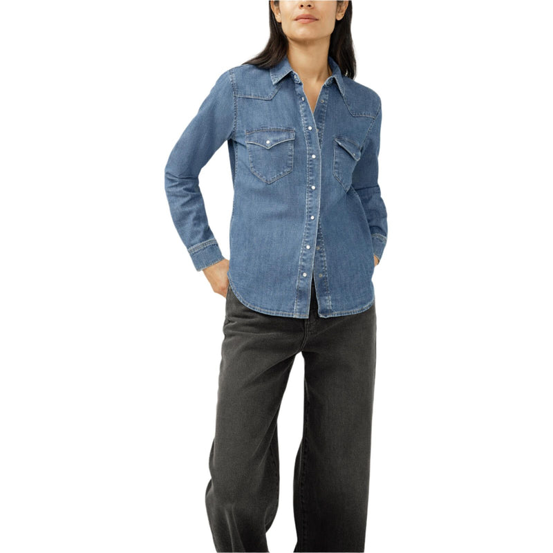 Women's Silver Western Denim Shirt LS4310SDF398
