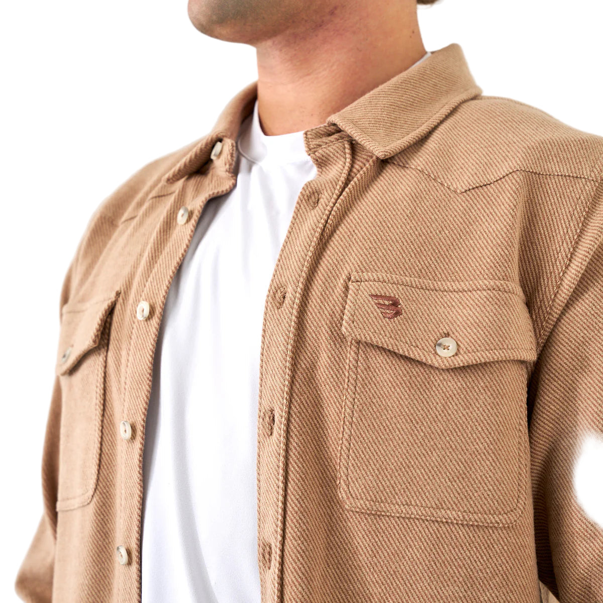 Men's Burlebo Khaki Long Sleeve Austin Shirt 