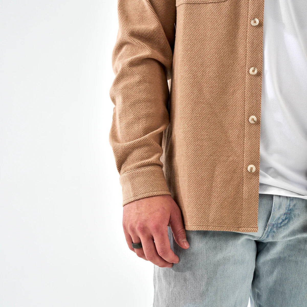 Men's Burlebo Khaki Long Sleeve Austin Shirt 