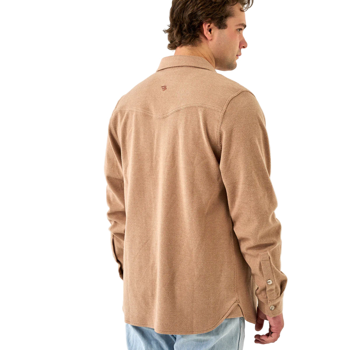 Men's Burlebo Khaki Long Sleeve Austin Shirt 