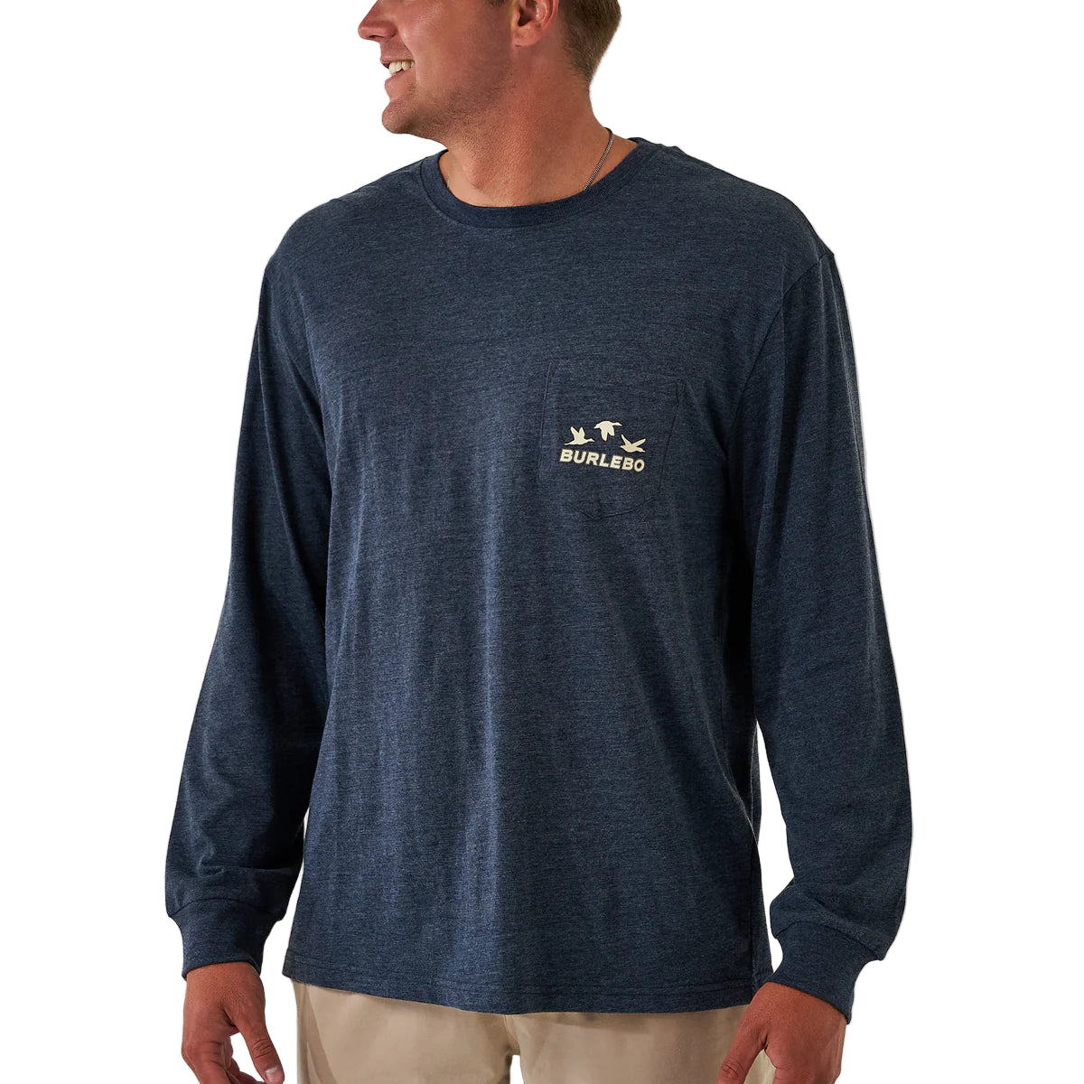 Men's Burlebo Long Sleeve Navy Burlebo Shotgun T-shirt