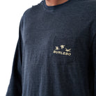 Men's Burlebo Long Sleeve Navy Burlebo Shotgun T-shirt